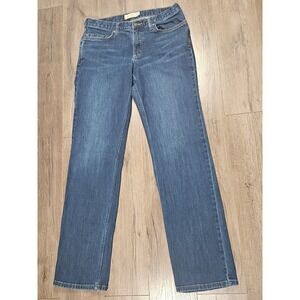 Carhartt Original Fit Straight Leg Womens Denim Blue Jeans Size 8 Tall 1358